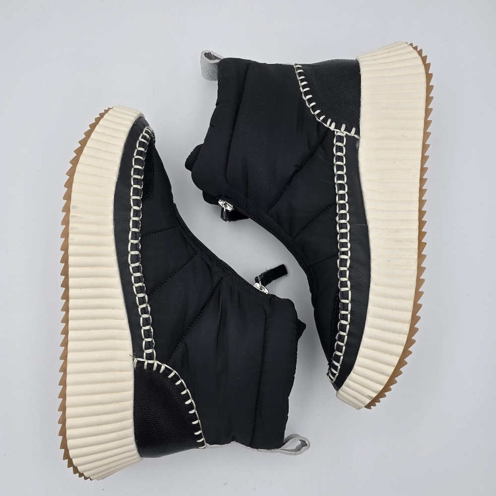 NWOT Dolce Vita Devlin Platform Zip-Up Sneakers, Black Nylon, Women's 8 - Picture 11 of 14